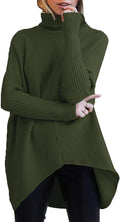 Oversized Turtleneck Batwing Knit Sweater - Cozy Casual Fall Top