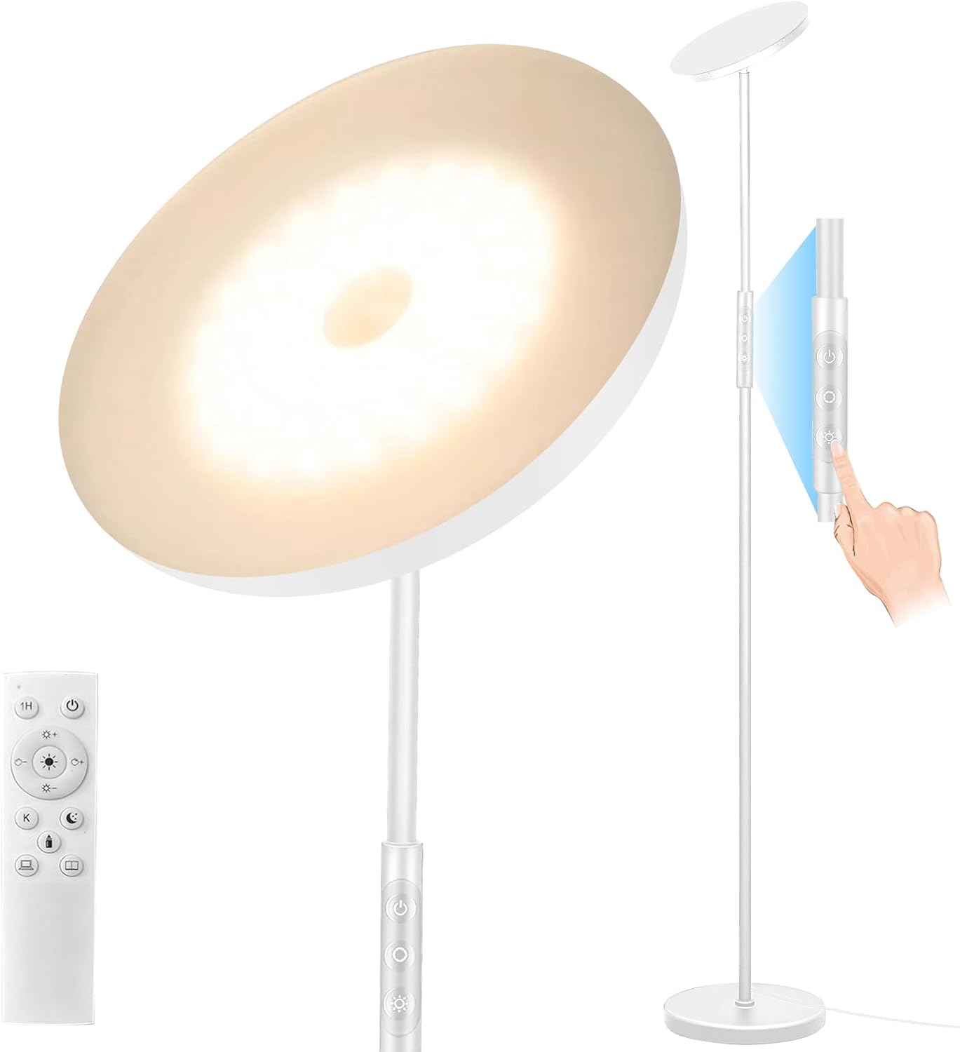 Super Bright 40W Floor Lamp with Remote for Living Room & Bedroom