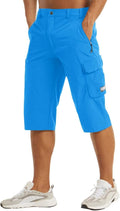 Men's 3/4 Capri Quick Dry Workout Shorts - Zipper Pockets