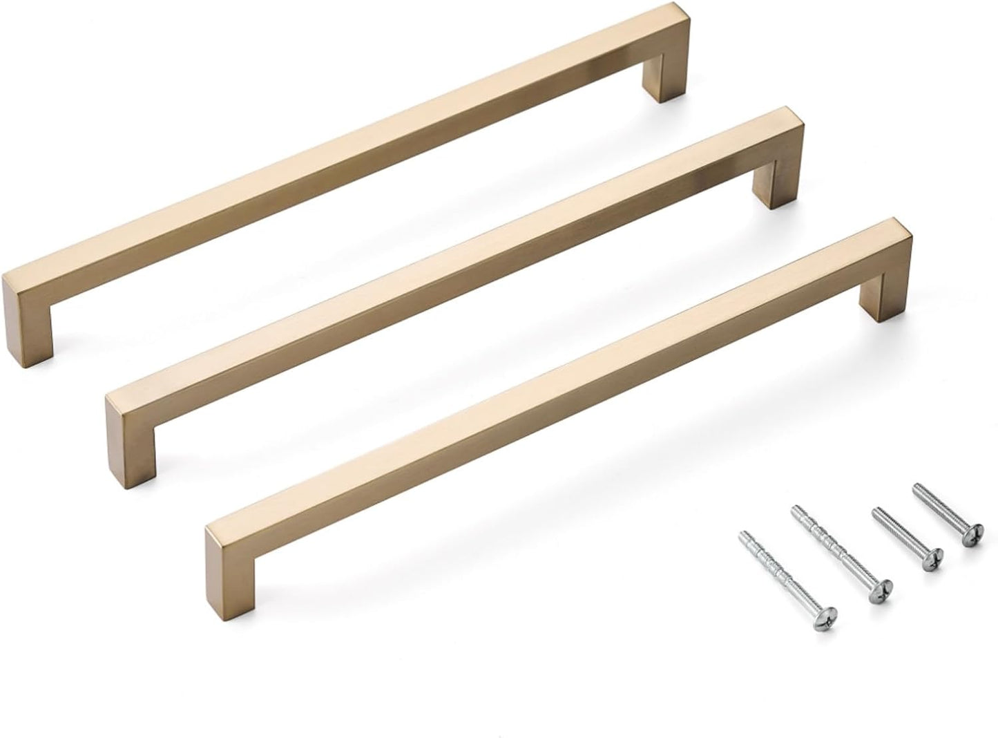 10 Pack Champagne Bronze Cabinet Pulls for Modern Kitchens