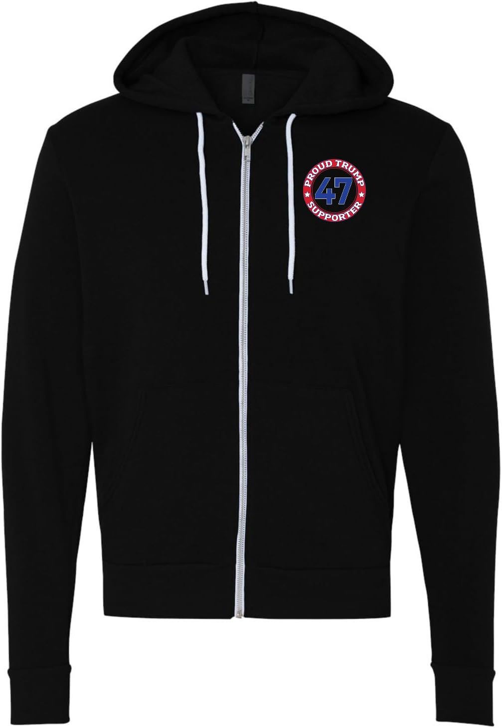 Proud Trump Supporter Full Zip Hoodie - Patriotic Style!
