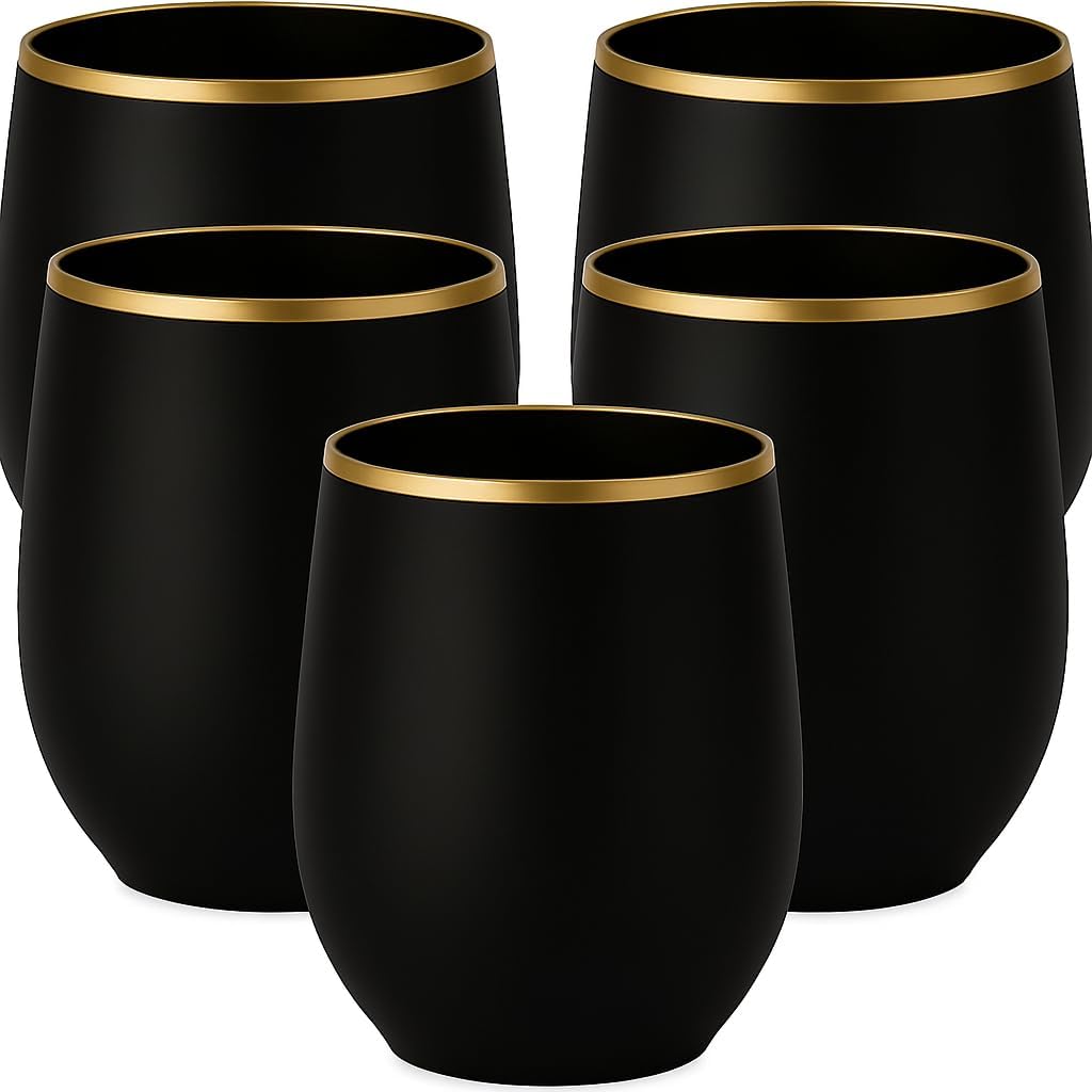 Elegant Unbreakable Stemless Plastic Wine Glasses for Any Occasion