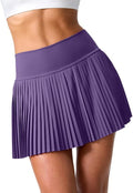 Pleated Tennis Skirt with Pockets - Lightweight High Waisted Skort you