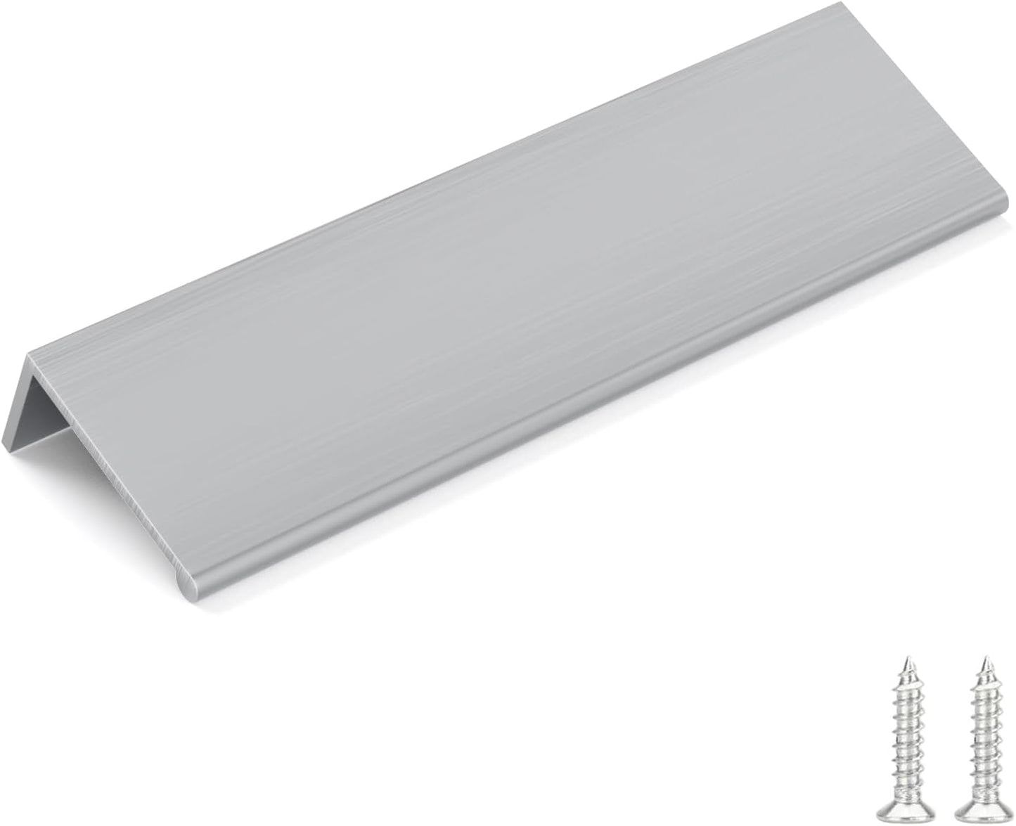 Brushed Nickel Finger Edge Pulls for Kitchen and Bedroom Drawers