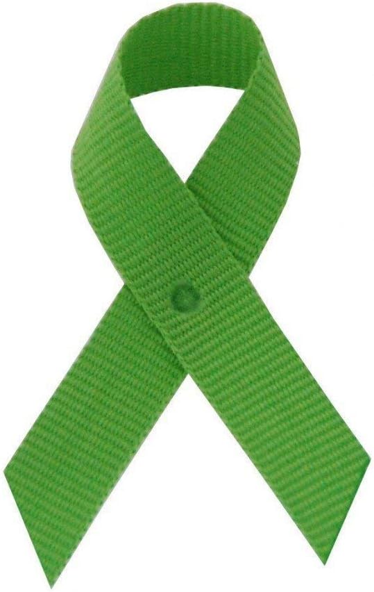 Support USA 125 Lime Grosgrain Awareness Ribbons with Pins
