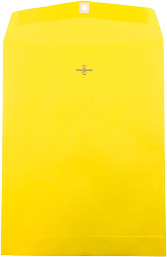 JAM PAPER 10 x 13 Open End Catalog Envelopes - Yellow 100 Pack