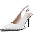 Zamikoo Women Beaded Pumps High Heel Slingback Pointed Toe - Stylish 9
