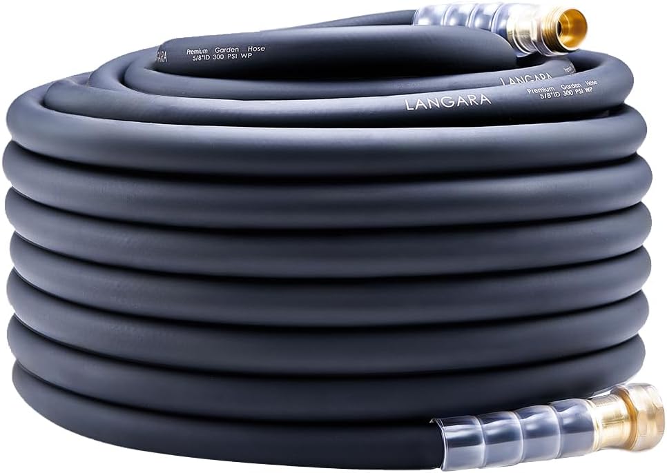 Heavy Duty Premium Garden Hose 75ft with Transparent Handle
