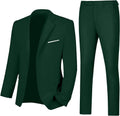 Mens Slim Fit 2 Piece Suit Two Button Notched Lapel - Slim, Affordable