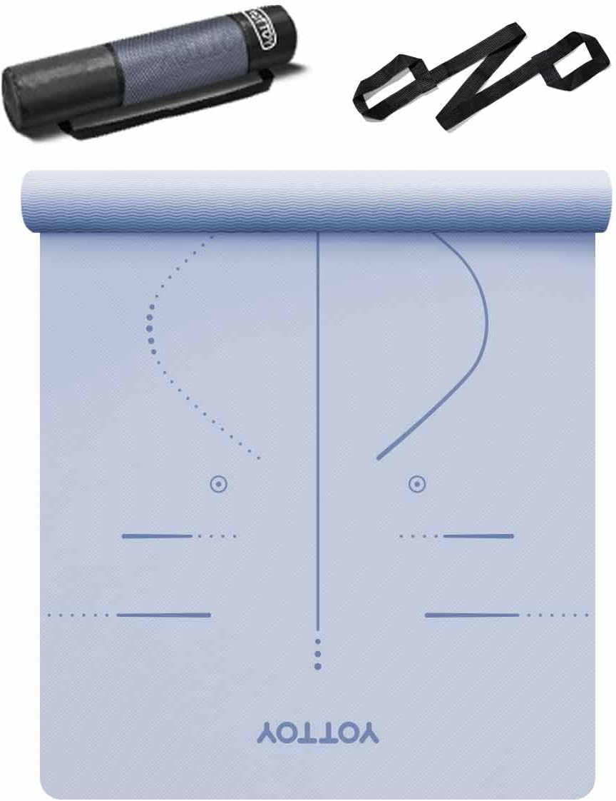YOTTOY Extra Wide Non-Slip Yoga Mat with Eco-Friendly TPE - Home Workout Essential