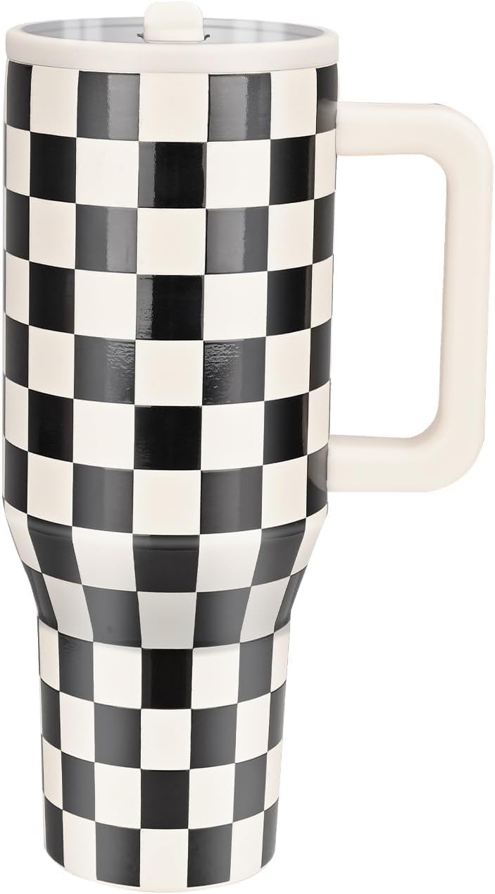 40 oz Tumbler with Handle and Flip Straw for Hydration
