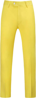 MOGU Mens Dress Pants Front Flat Fit Casual Pants - Wrinkle Resistant