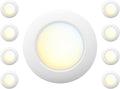 8 Pack 6 in 5CCT Selectable LED Low Profile Disk Light - Dimmable