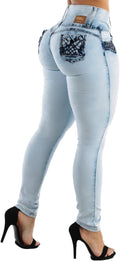 High Waisted Butt Lifting Skinny Jeans - Junior Sizing
