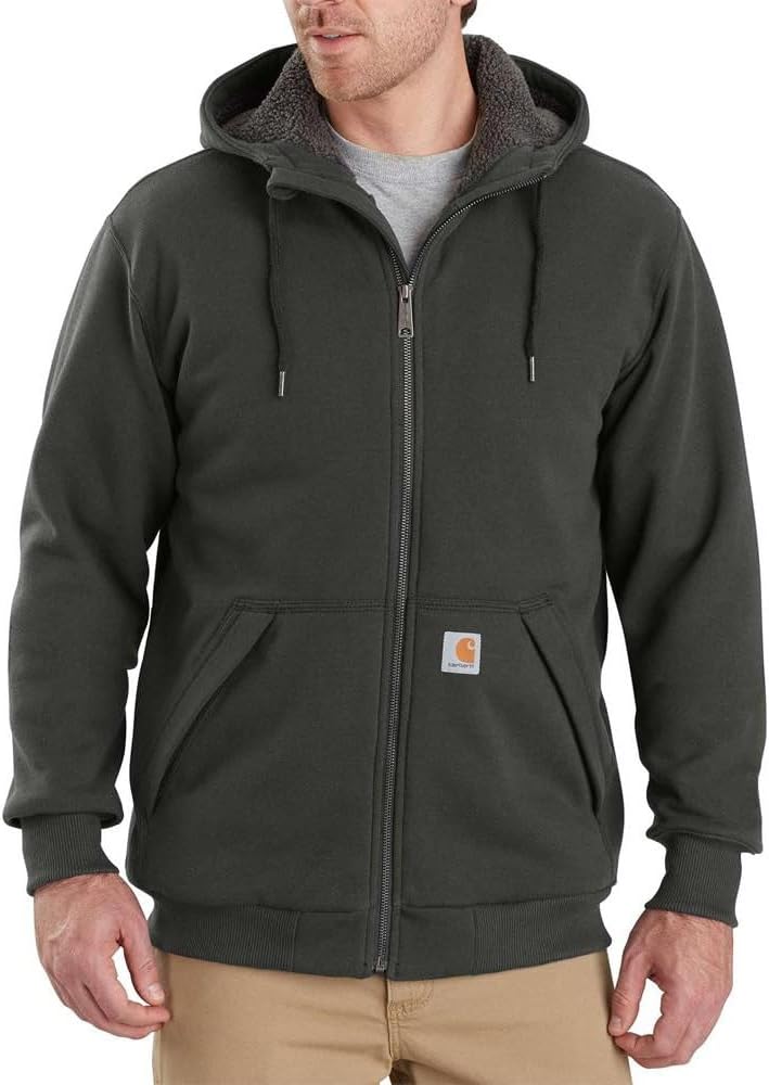 Carhartt Men's Rain Defender Sherpa-Lined Full-Zip Sweatshirt