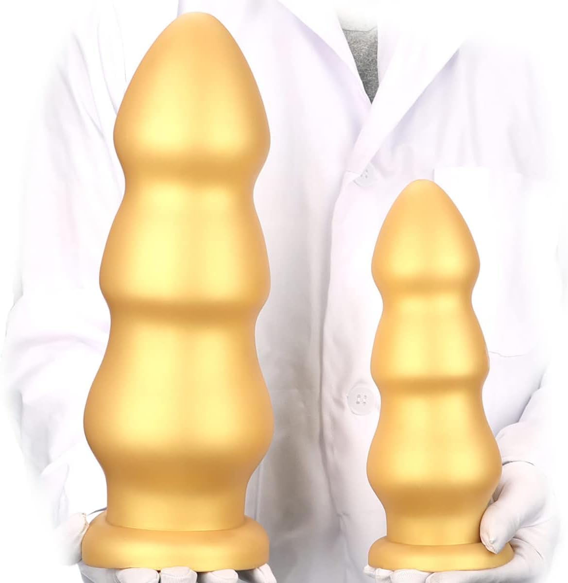 Gold Silicone XXL Huge Dildo for Advanced Players and Couples