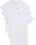Mens Essential Cotton Slim Fit Deep V-Neck Tee 3-Pack