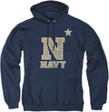 LOGOVISION Collegiate Distressed Primary Logo Adult Pullover Hoodie US