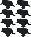 8 Pack Black Tablecloth 90 x 156 in for 8 ft Rectangle Tables