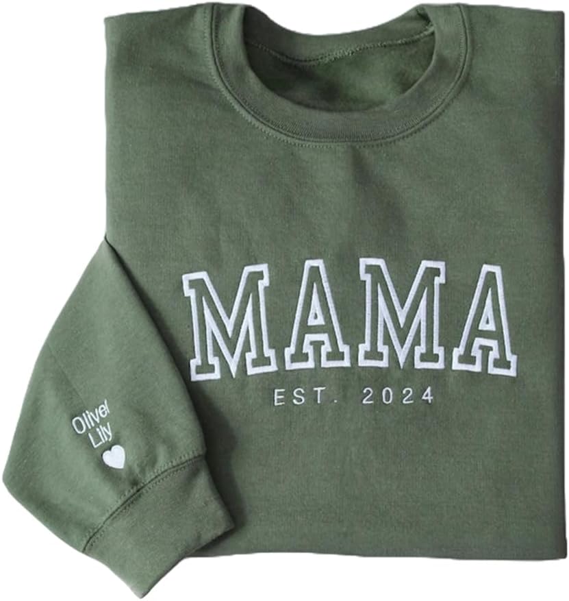 Personalized Mama Crewneck with Kids' Names - Heartfelt Gift