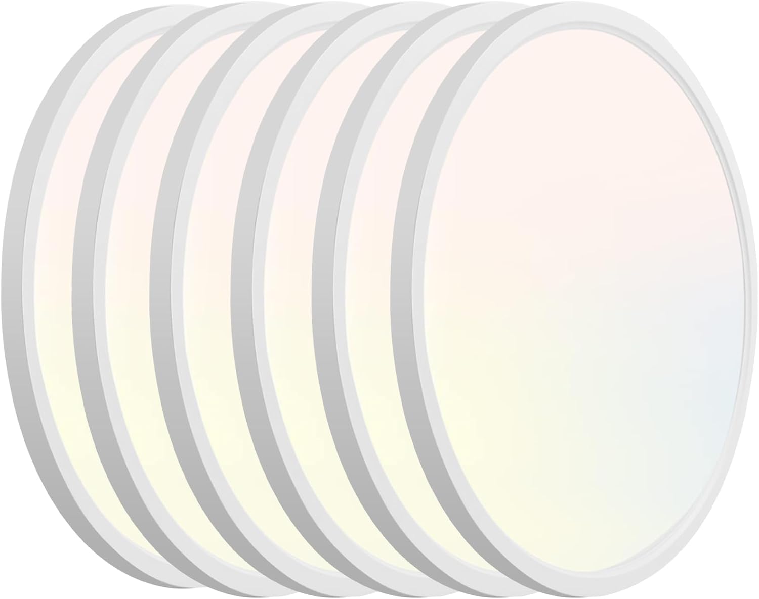 Hlite 12 inch Flush Mount LED Ceiling Light Fixture - 6 Pack