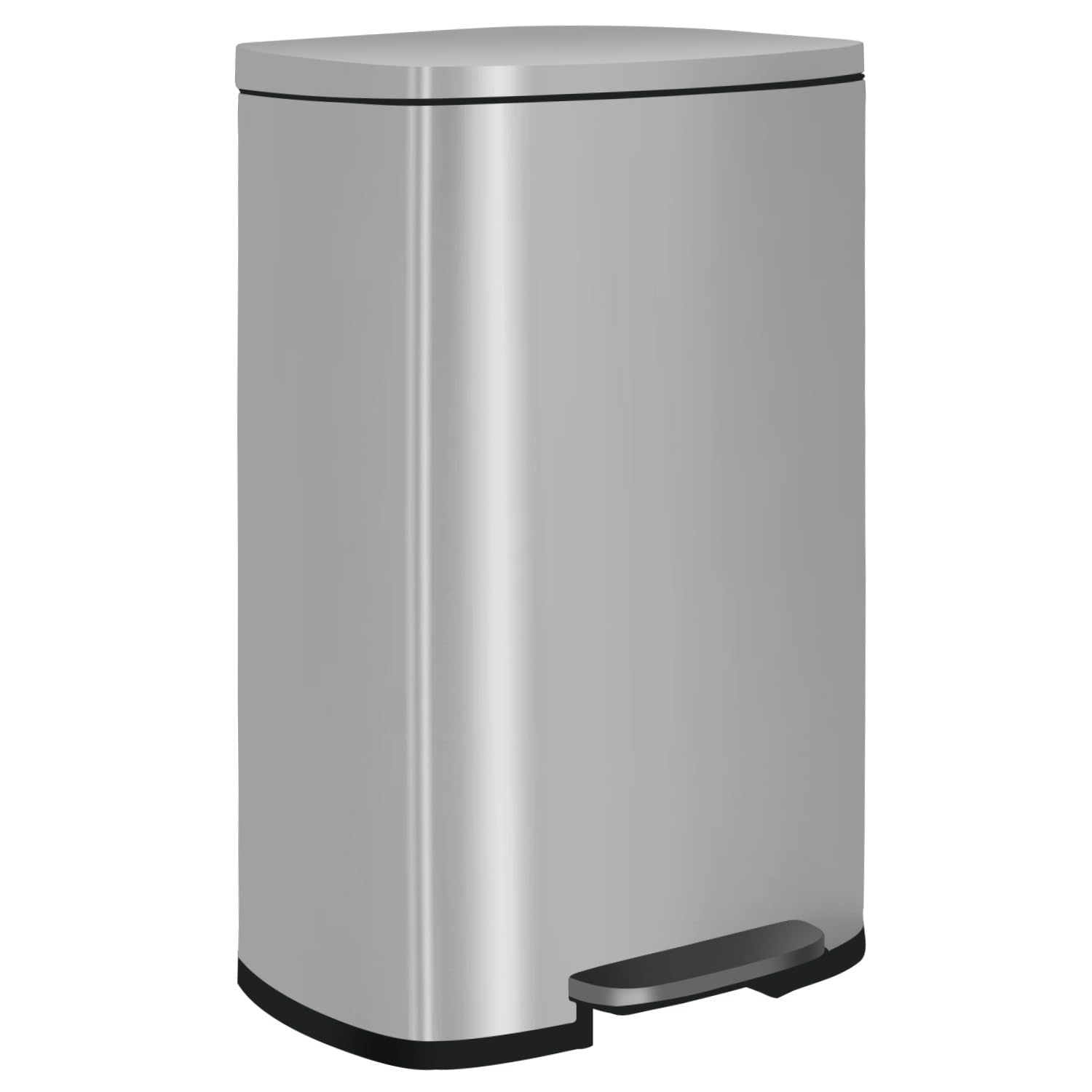 13 Gallon Kitchen Trash Can with Fingerprint Proof Design