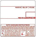 VisionTechShop LST-8040 Printing Scale Label - All Red Letters 58 x 60