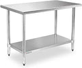 STABLEINK NSF Stainless Steel Work Table 24 x 48 in - Heavy Duty