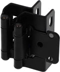 1/2in Overlay Black Cabinet Hinges 50 Pack (25 Pairs) - Modern Matte