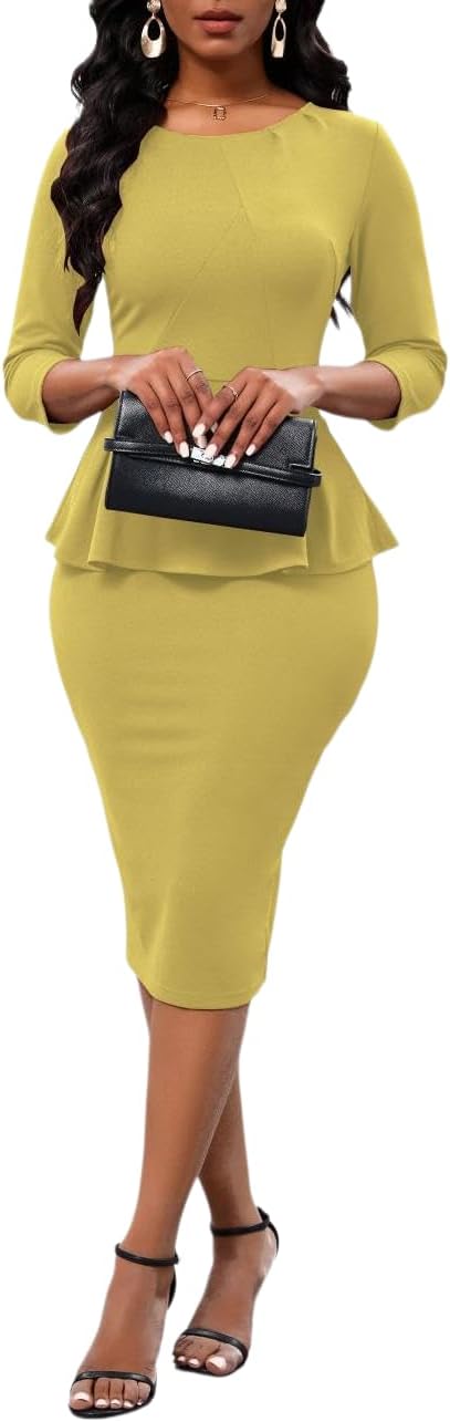 Women's Bodycon Pencil Dress for Office and Business Wear