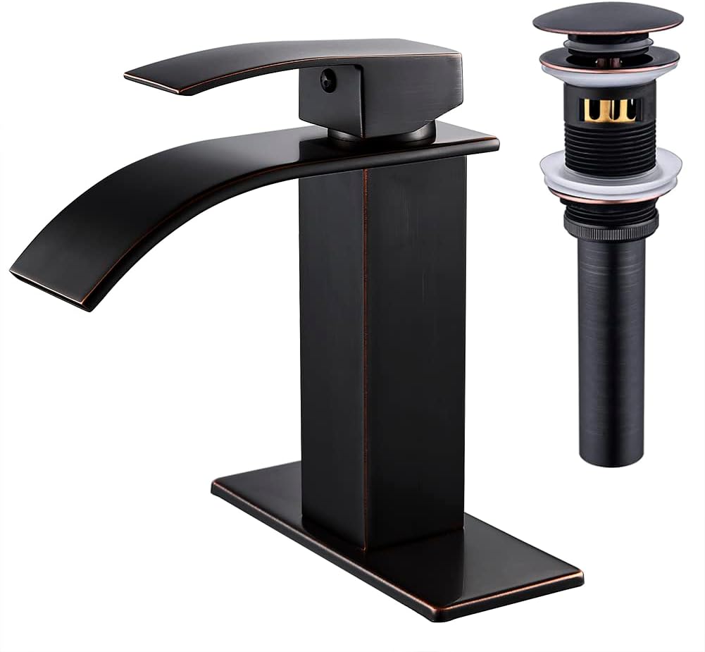 VOTON Bathroom Faucets Oil Rubbed Bronze Modern Waterfall Design
