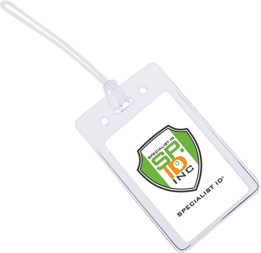Clear Plastic Luggage Identification Tags - 100 Pack for Travel