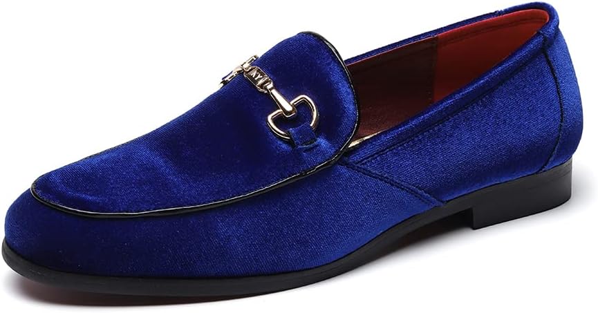 Luxury Velvet Penny Loafer Shoes for Men - Stylish Slip-ons
