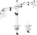 Dual Monitor Mount Stand for Two 17-32in Screens - Adjustable Desk