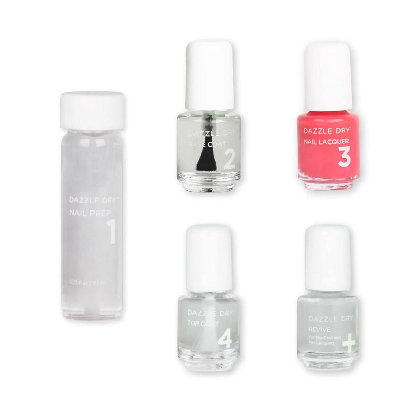 Dazzle Dry Mini Kit 4 Step System - Carnival Coral for Nails