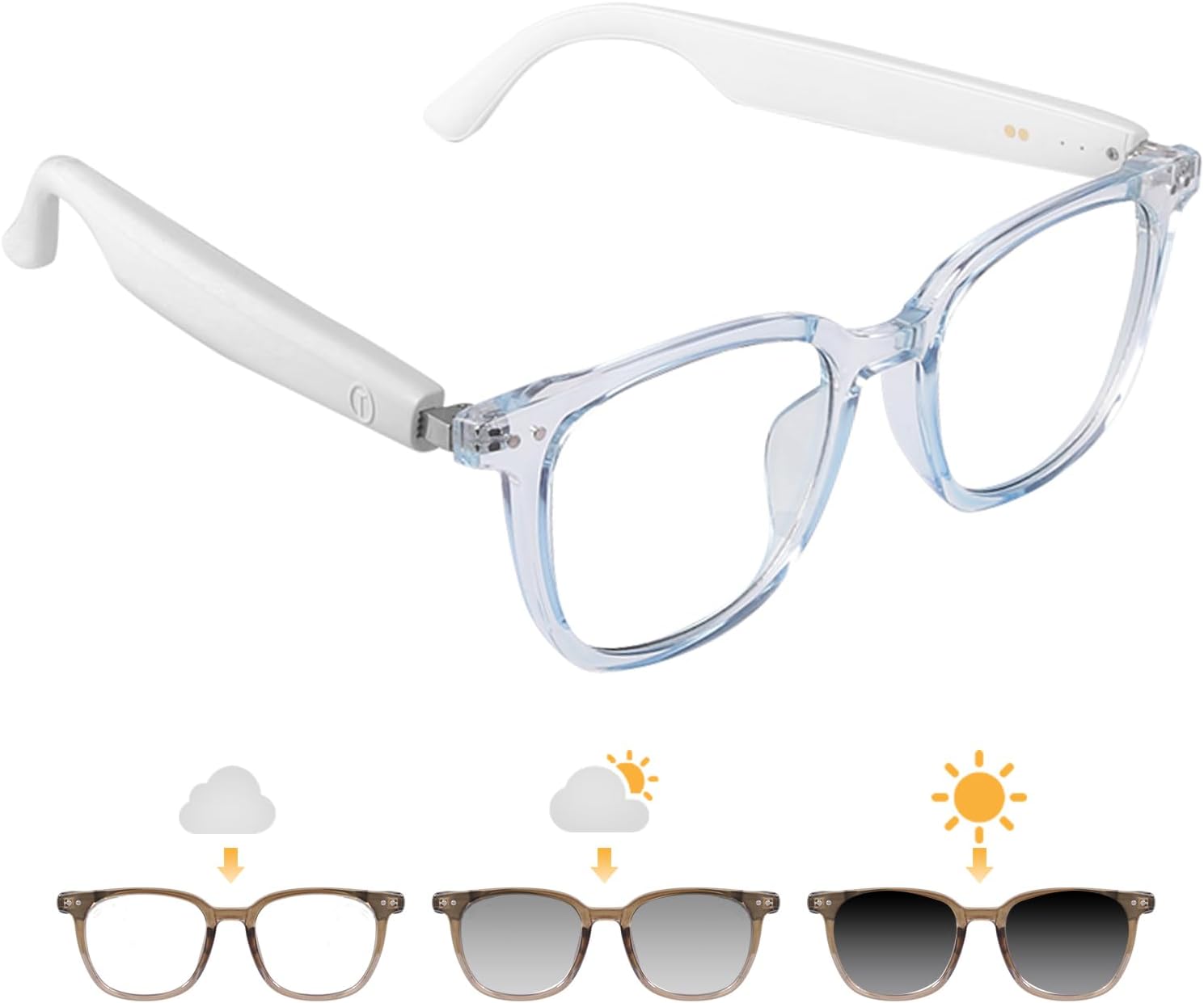 Bluetooth Smart Glasses for Clear Audio & Photos by Tulbeys