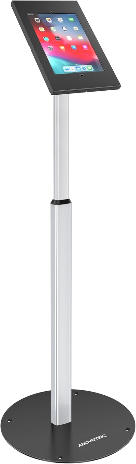 Anti Theft iPad Floor Stand for Secure Retail Kiosk Use