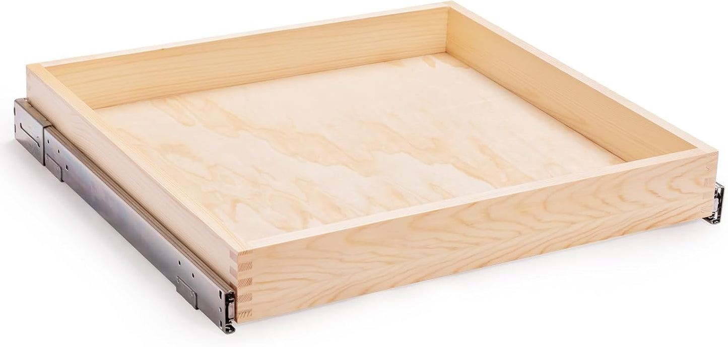 32W x 21D x 3H Pull Out Cabinet Drawer with Soft Close Feature