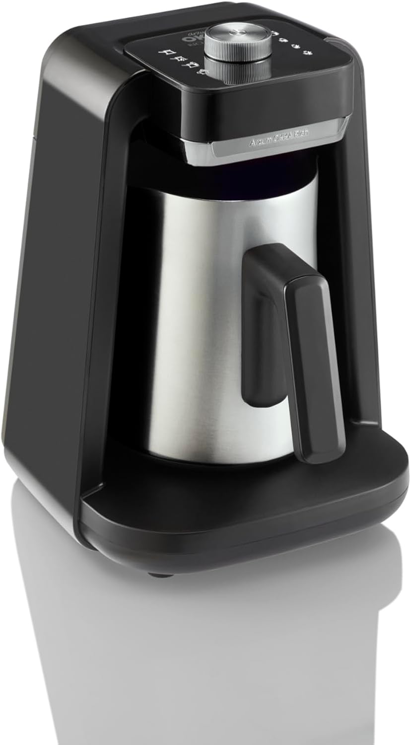 Arzum Okka Rich Spin Pro: 5-Cup Stainless Steel Turkish Coffee Maker