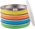 Stainless Steel Divided Plates with Normal Sleeve - 4 Pack