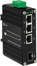 3 Port Hardened Industrial Gigabit Din Rail Switch - Rugged Unmanaged
