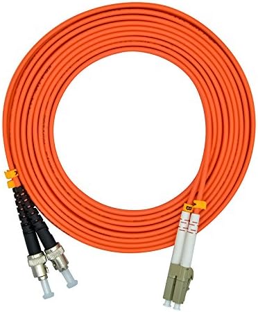 100 Meters LC to ST Duplex Multimode Fiber Optic Cable Jumper