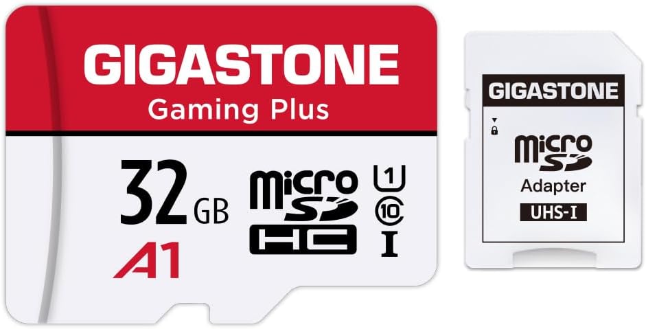 Gigastone 32GB Gaming Plus MicroSD - Full HD Video Recording