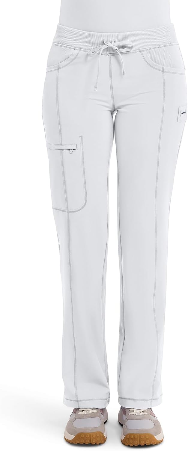 Cherokee Infinity Women Scrubs Pant Low Rise Straight Leg Drawstring