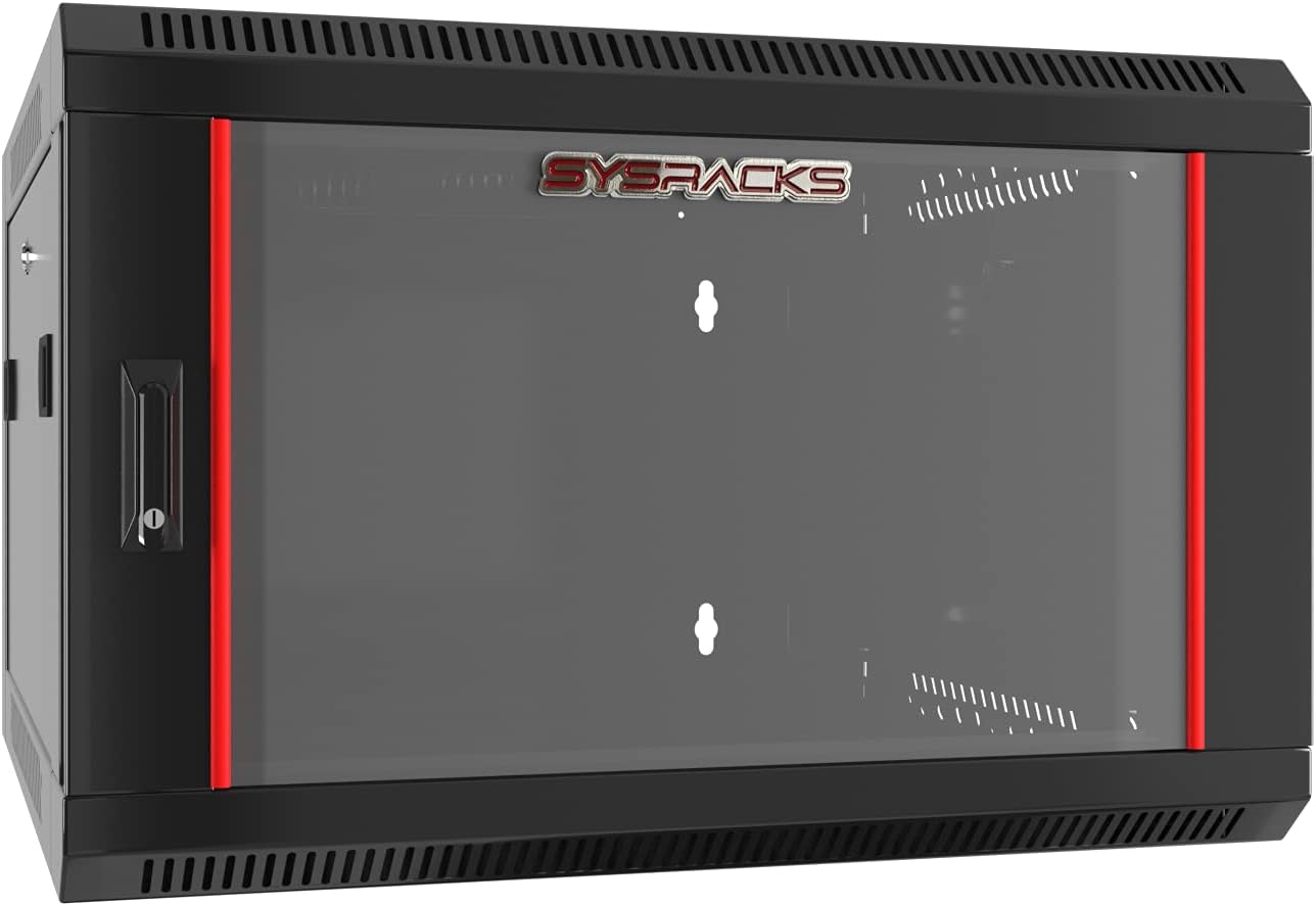 9U Server Rack Wall Mount Locking Cabinet for Network Security