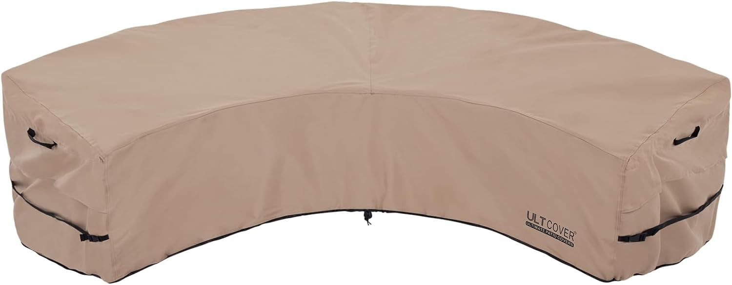 ULTCOVER Patio Curved Sofa Cover for 4-6 Seater Sectional