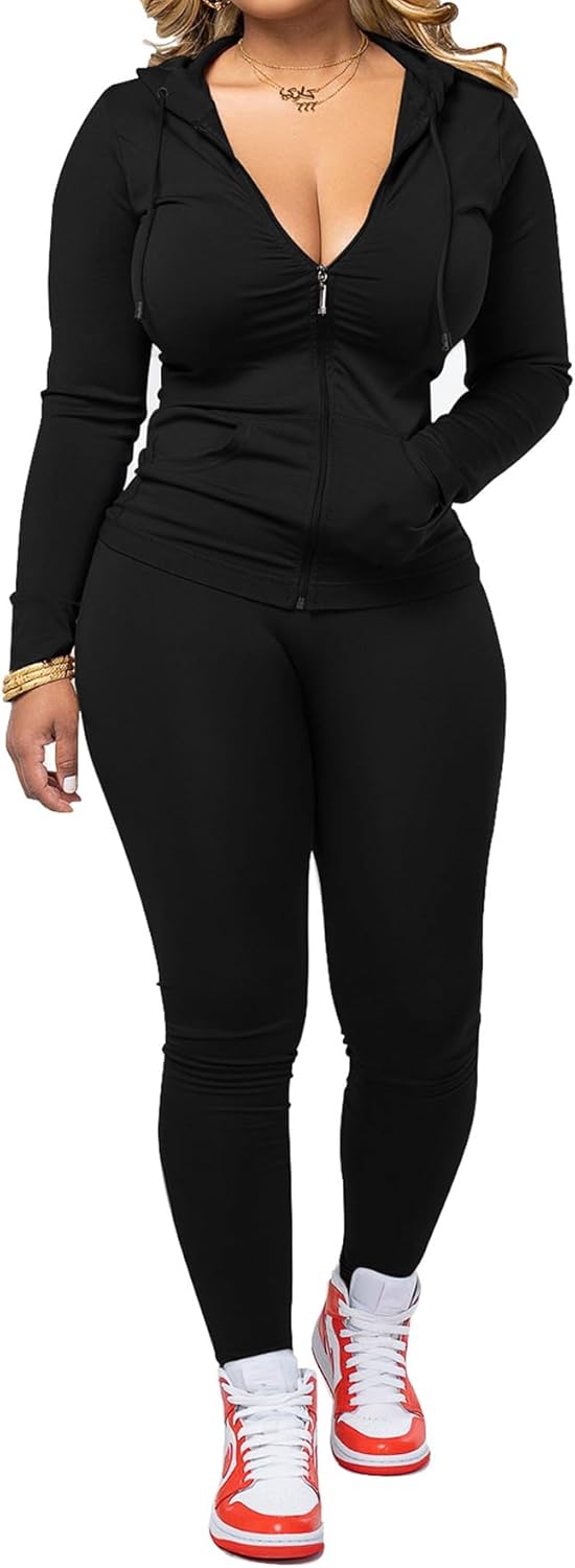 PINSV Women Two Piece Outfits for Workout and Casual Wear