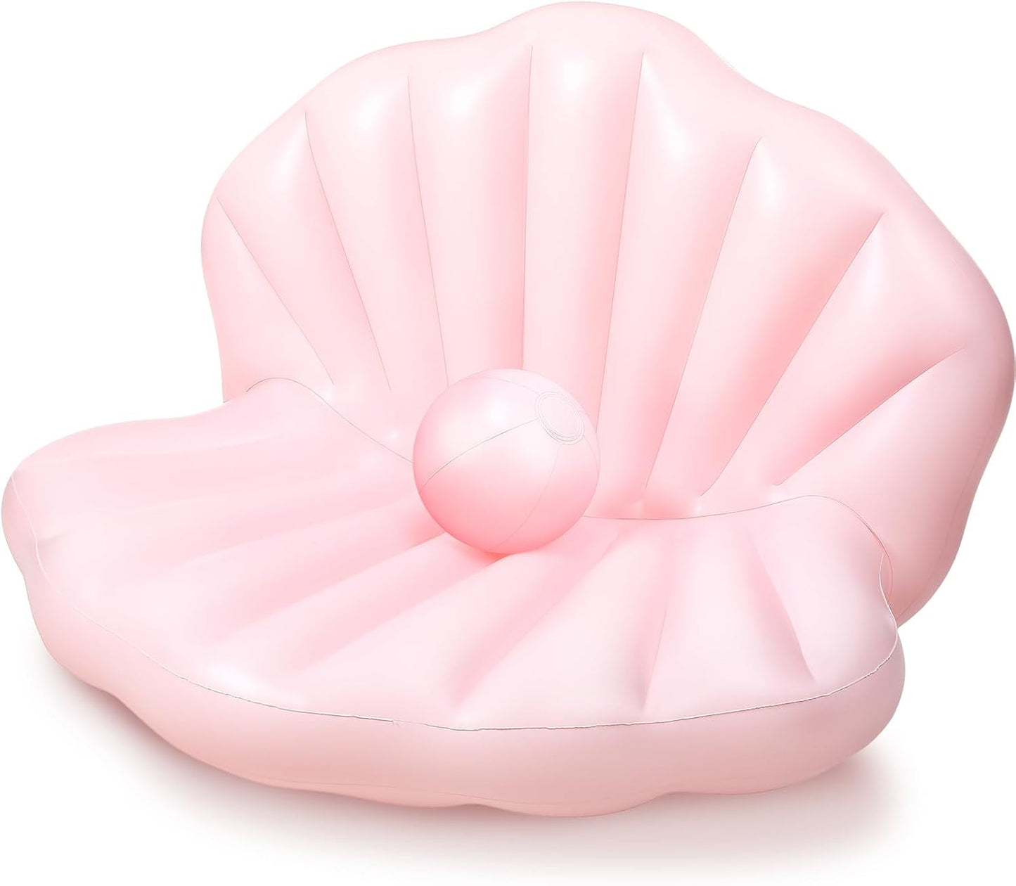 55 Inch Inflatable Seashell Pool Float for Summer Fun