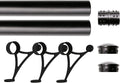 Solid Bar Mount Foot Rail Kit 42 in x2 - Durable Matt Black Tubing