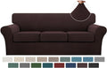 3 Cushion Sofa Slipcover - Turquoize Jacquard 4 Piece Sofa Cover